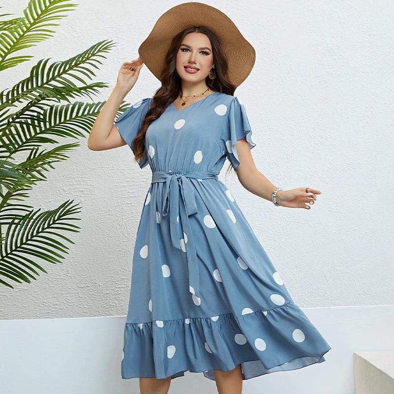 Blue Polka Dot Dress