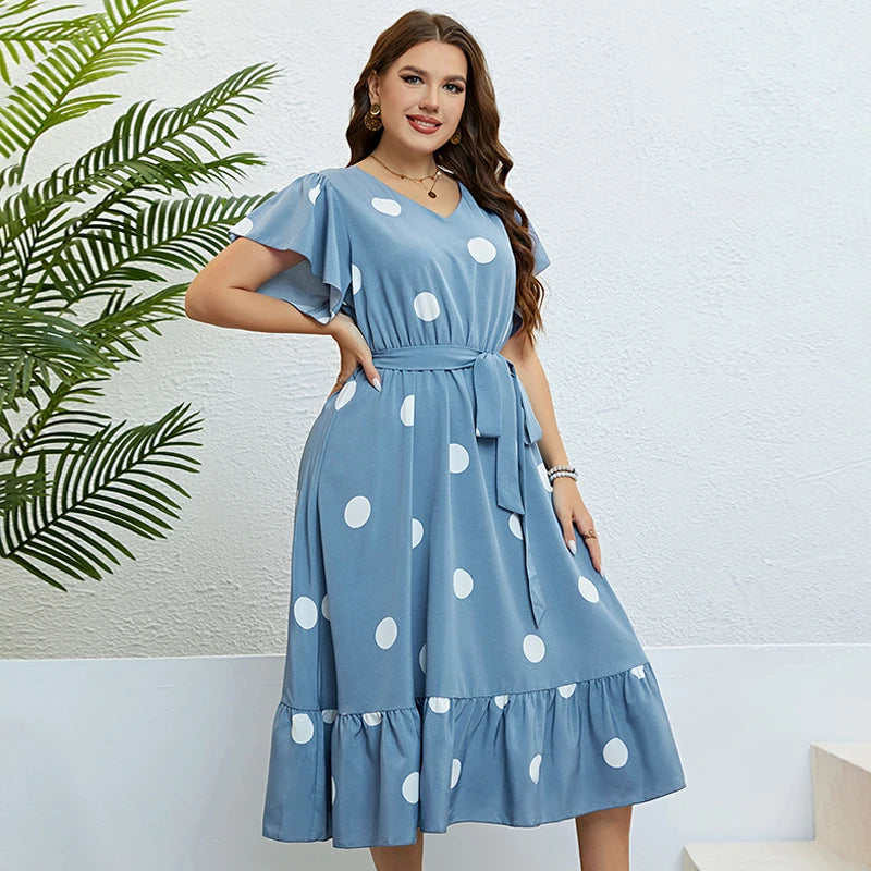 Blue Polka Dot Dress